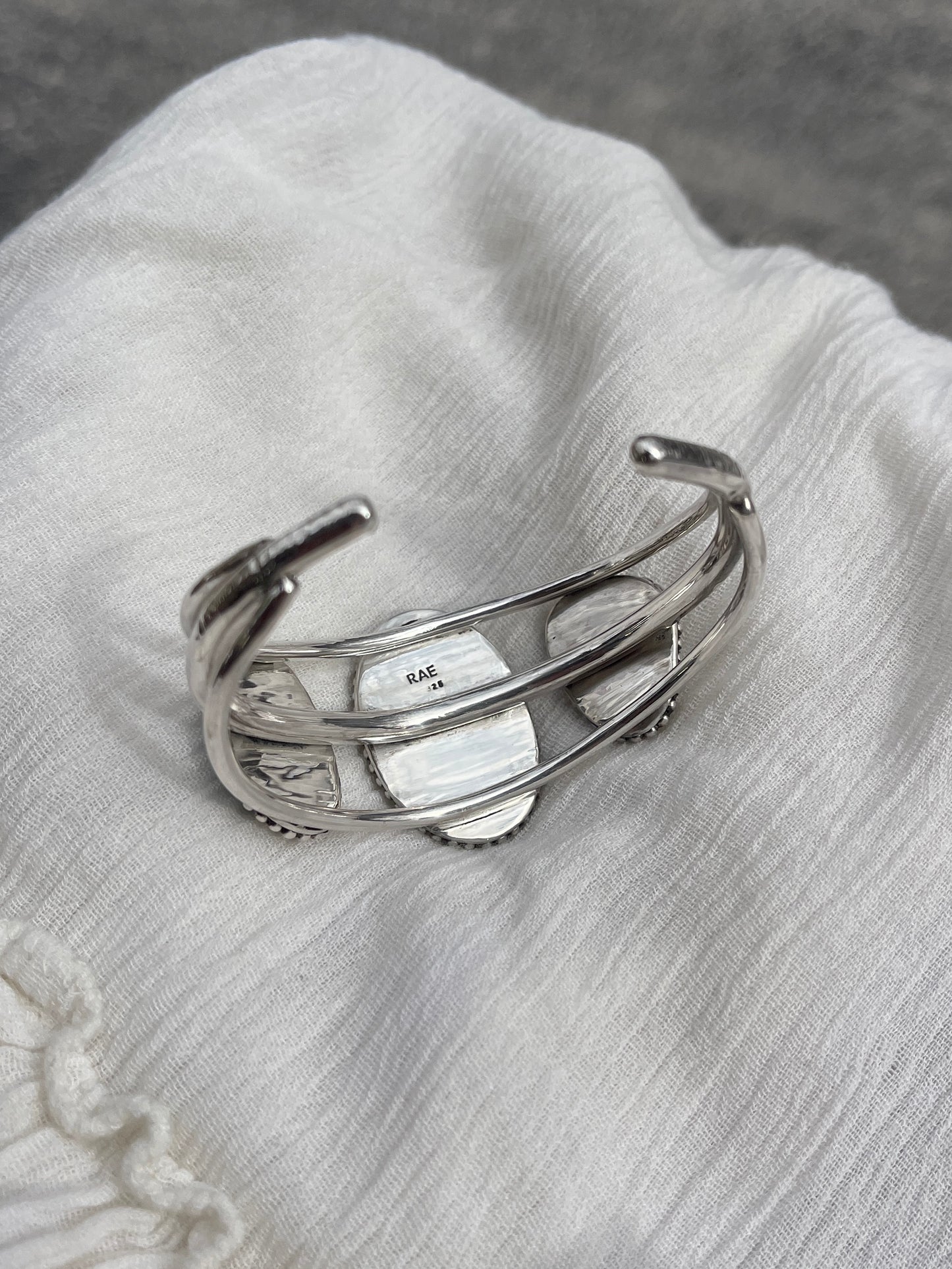 Larimar 3 Stone Cuff | 5.5 |