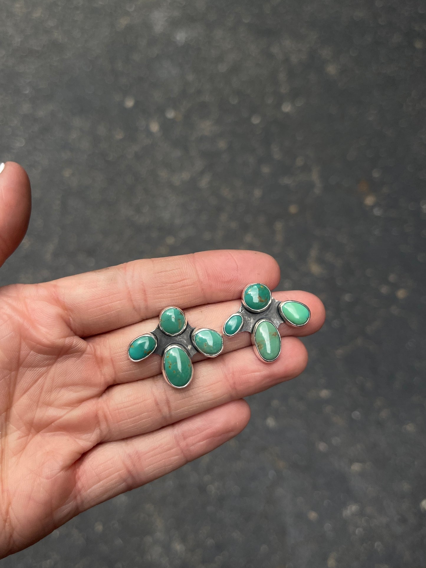 Sonoran Turquoise Cluster Studs