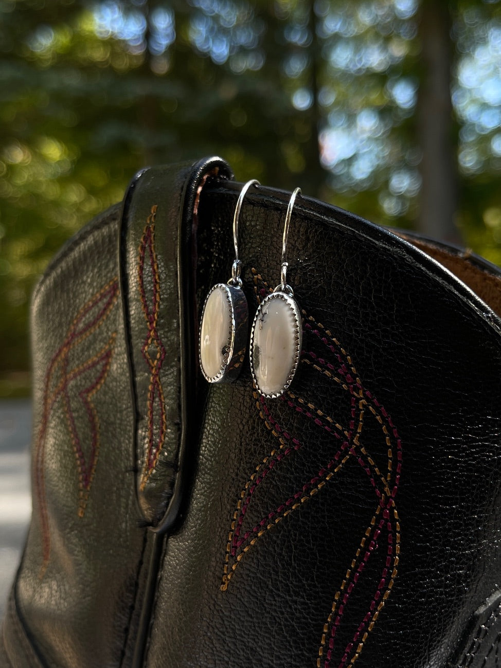 White Buffalo Earrings