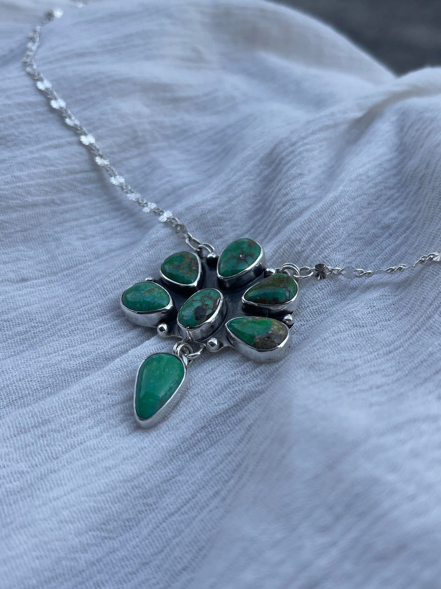 Cielo Turquoise 7 Stone Necklace