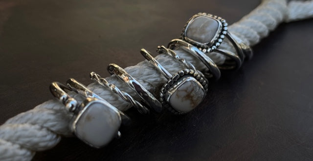 Magnesite Simple Stone Ring | Size 6