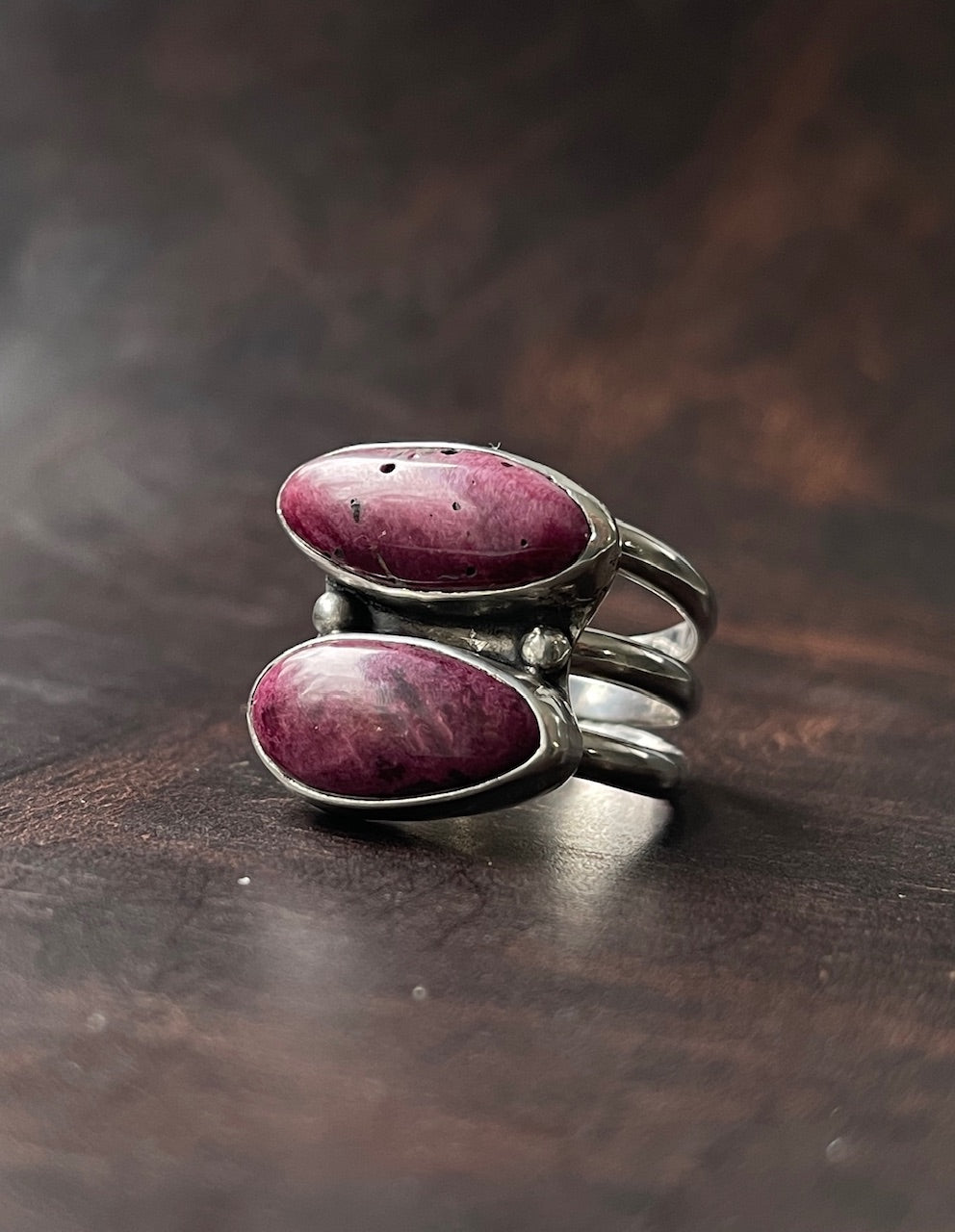 Spiny Oyster 2 Stone Ring | Size 9.5 |