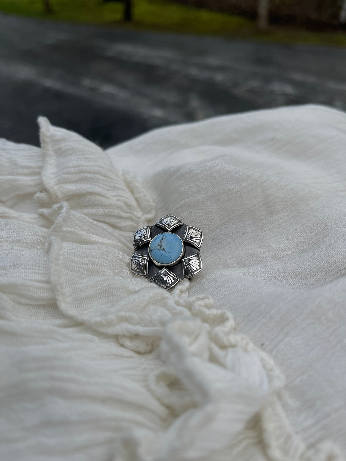 Golden Hills Turquoise Ring | Size 6.5