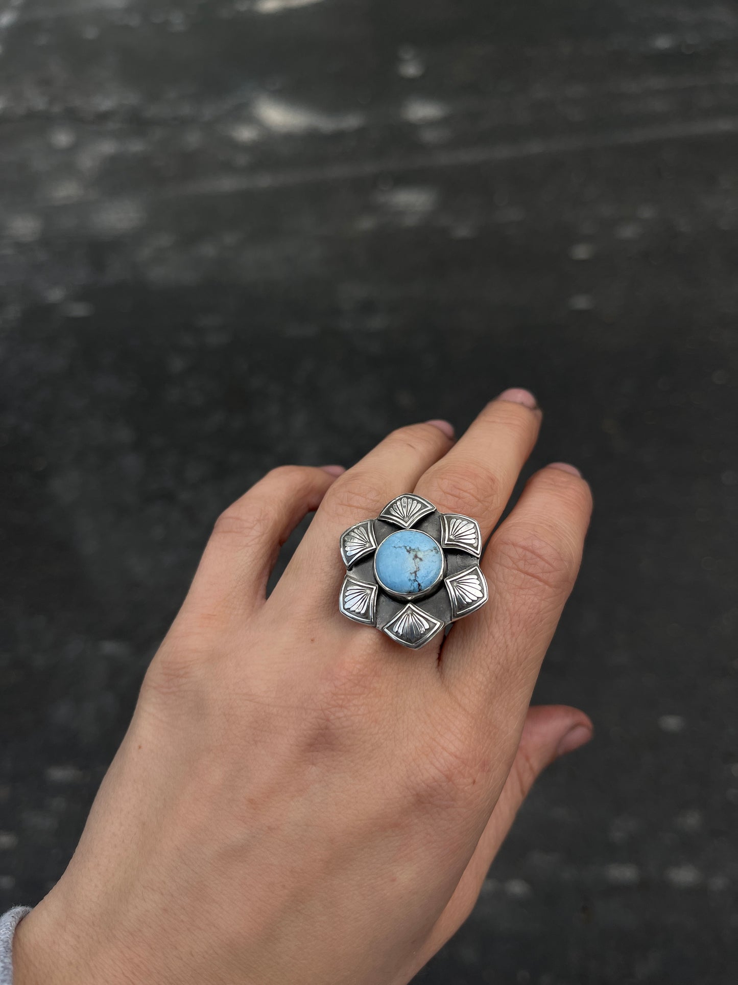 Golden Hills Turquoise Ring | Size 6.5