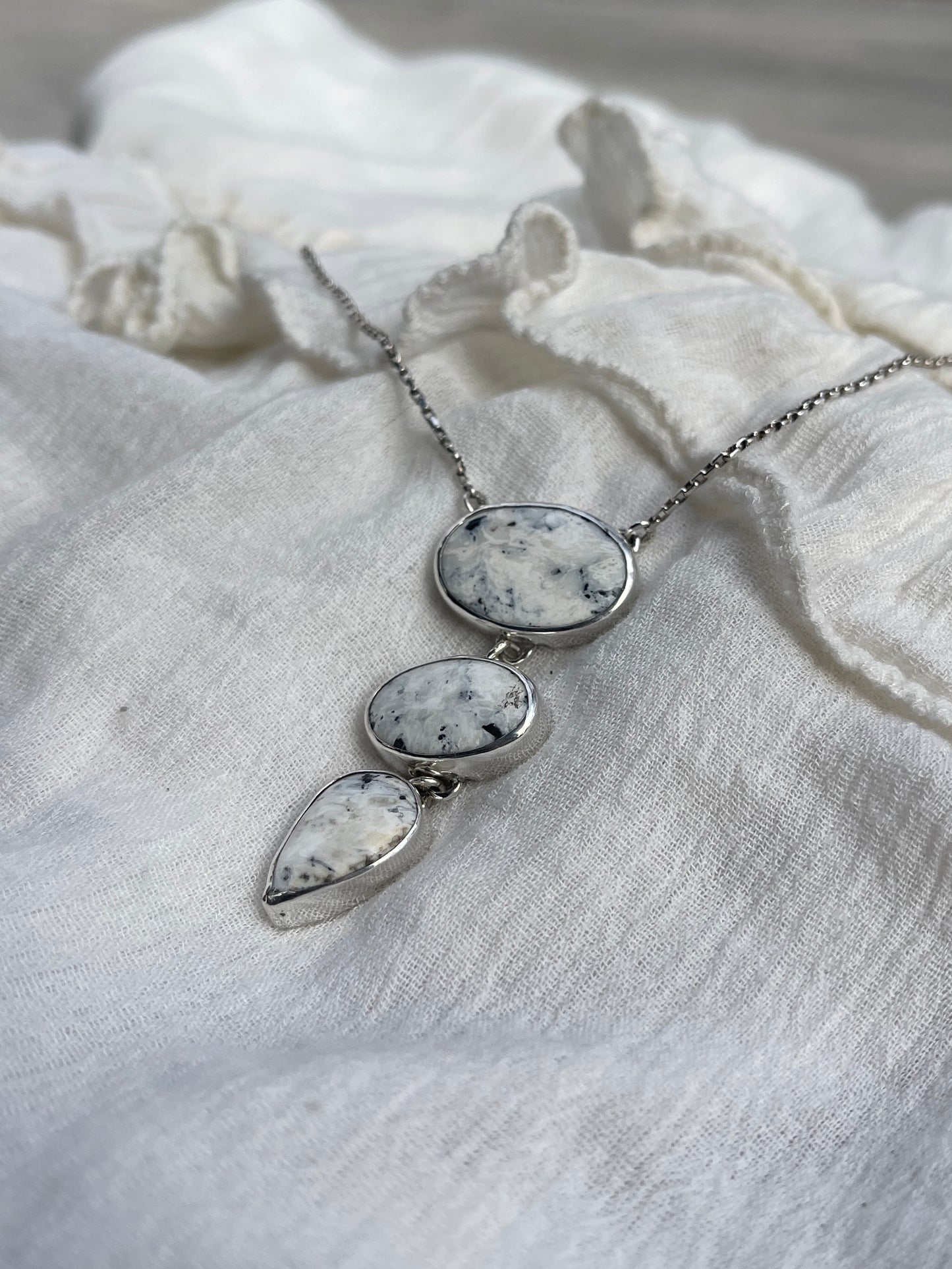 White Buffalo 3 Tier Necklace