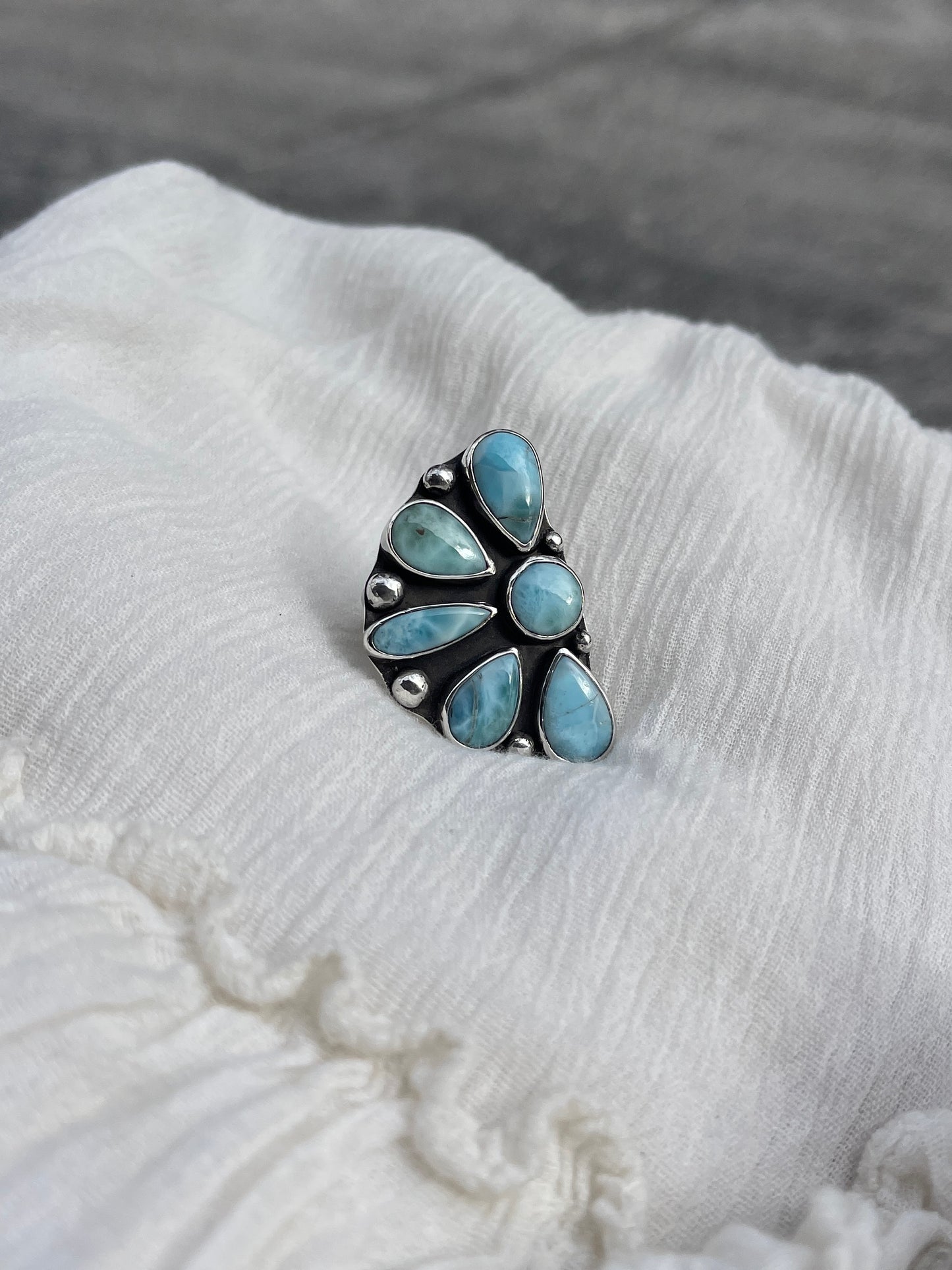 Larimar 6 Stone Ring | Size 7.25 |