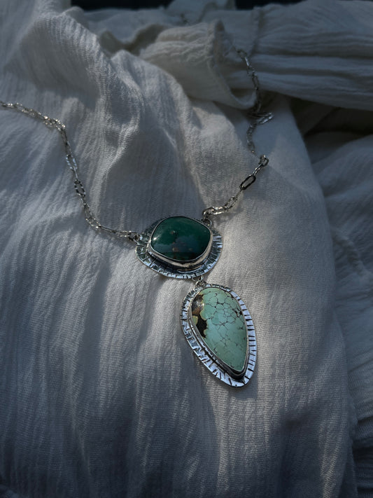 Teal Red River and Hubei Necklace | 22"