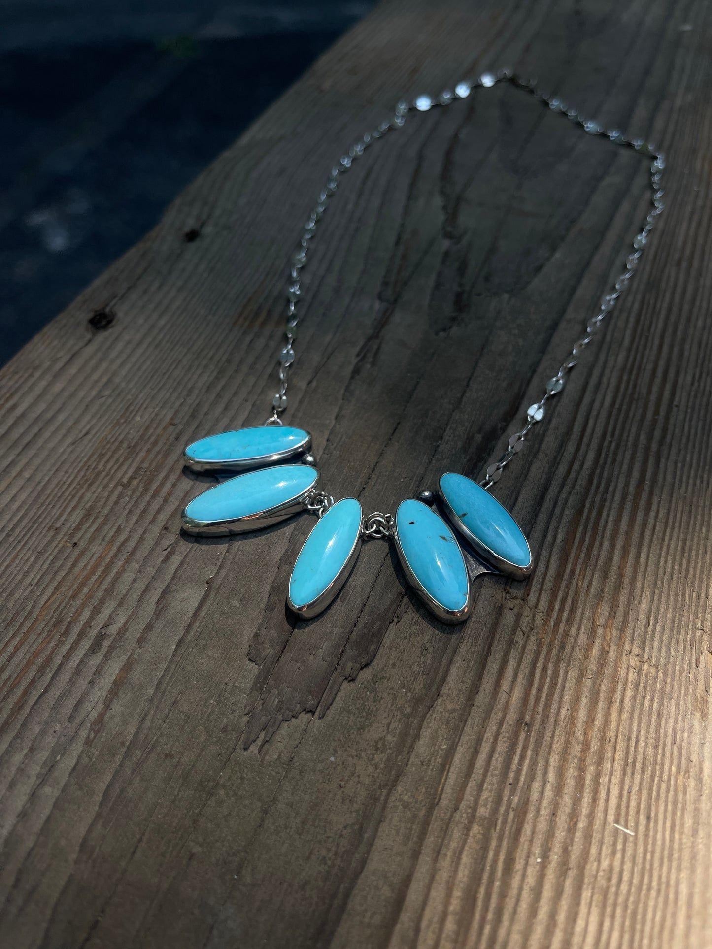 5 Stone Sonoran Turquoise Necklace | 21"