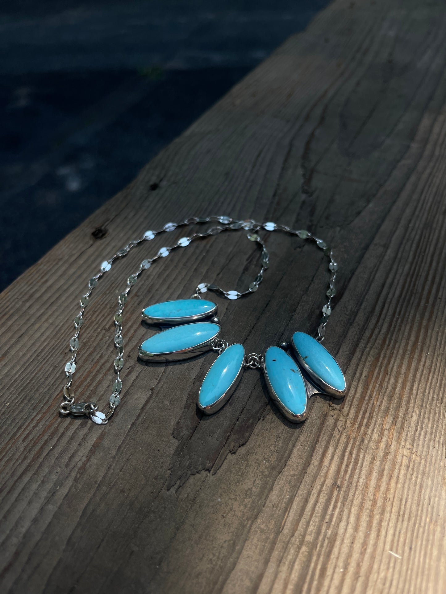 5 Stone Sonoran Turquoise Necklace | 21"