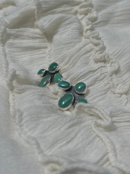 Sonoran Turquoise Cluster Studs