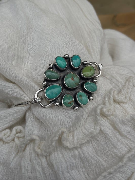 Sonoran Turquoise Floral Tension Cuff | 7.5"