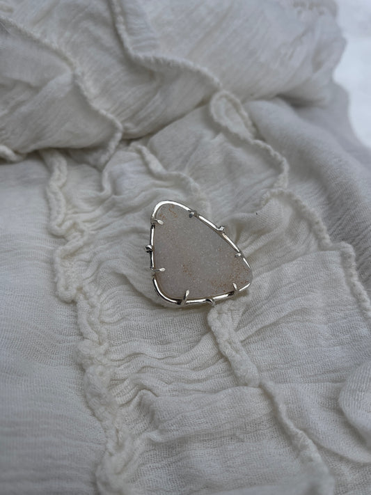 Druzy Crystal Ring | Size 6