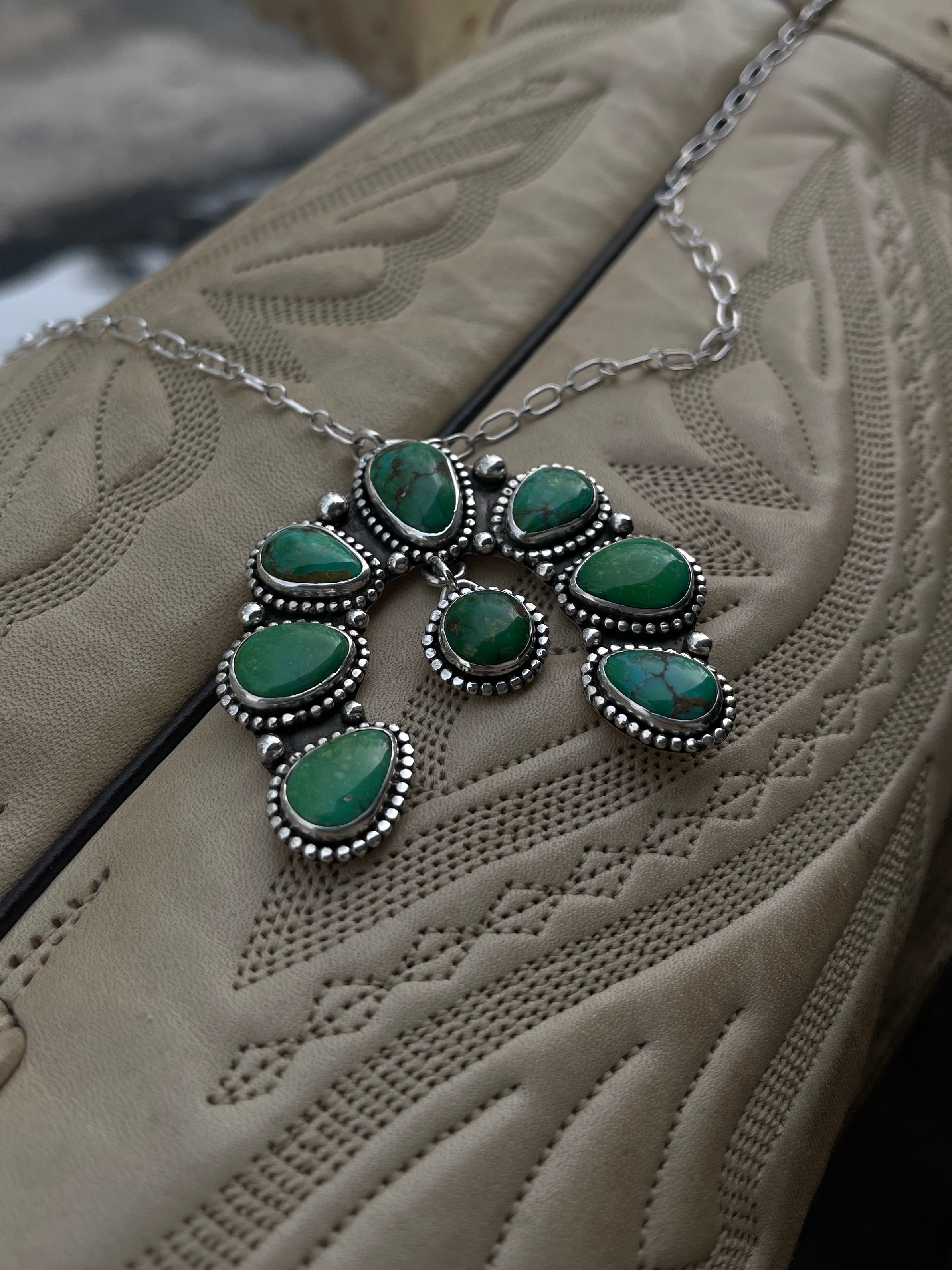 Cielo Turquoise 8 Stone Necklace – Rae Metals