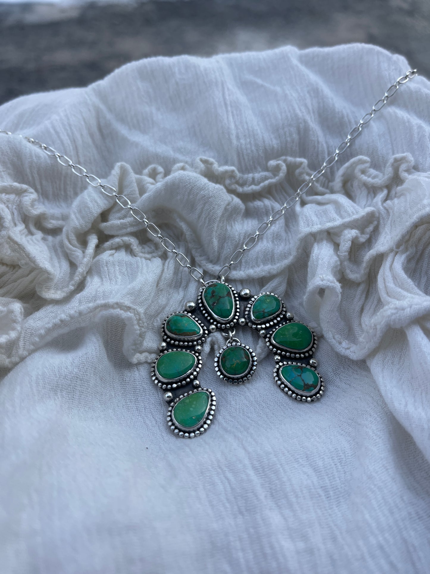 Cielo Turquoise 8 Stone Necklace