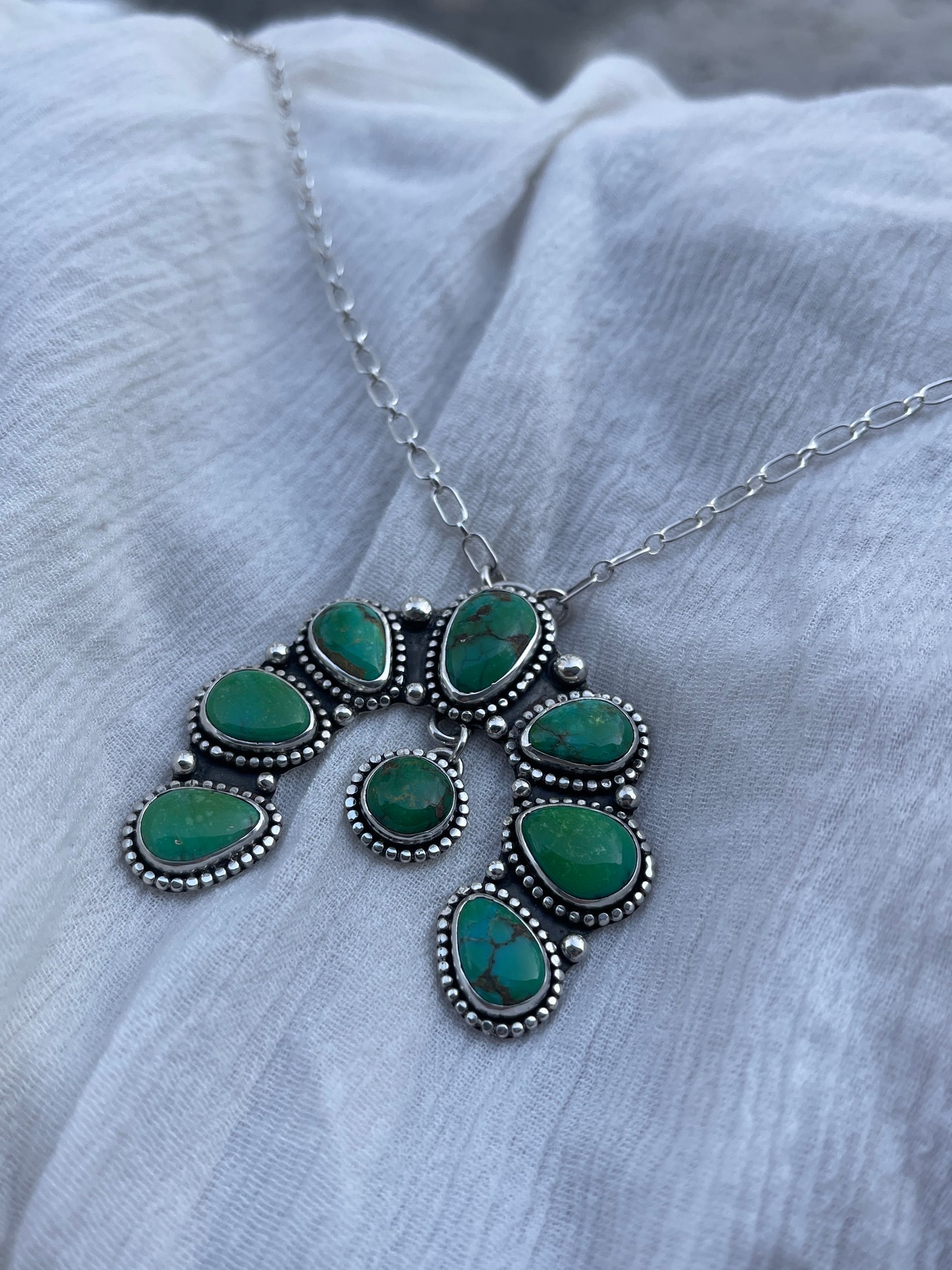 Cielo Turquoise 8 Stone Necklace