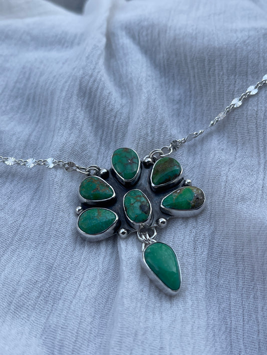 Cielo Turquoise 7 Stone Necklace